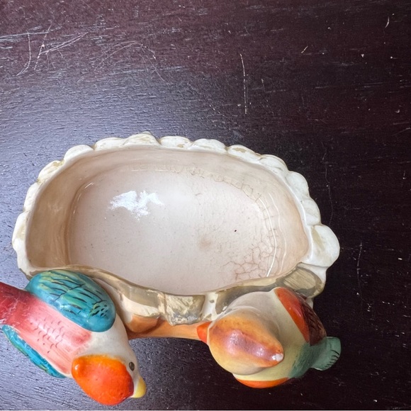 Vintage 1940's Made in Occupied Japan Bird & Flower Planter, Plant Lover, Hosuep - Picture 4 of 8
